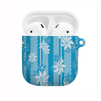 Hawaii Kakau Tribal AirPods Case With Blue Tiare
