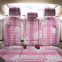Hawaii Kakau Tribal Back Car Seat Cover With Pink Tiare