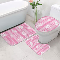 Hawaii Kakau Tribal Bathroom Set With Pink Tiare