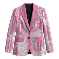 Hawaii Kakau Tribal Blazer With Pink Tiare