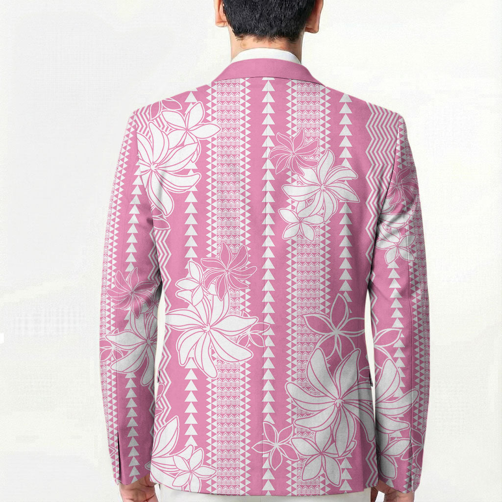Hawaii Kakau Tribal Blazer With Pink Tiare