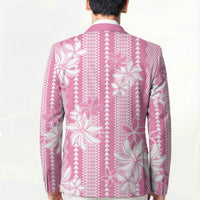 Hawaii Kakau Tribal Blazer With Pink Tiare