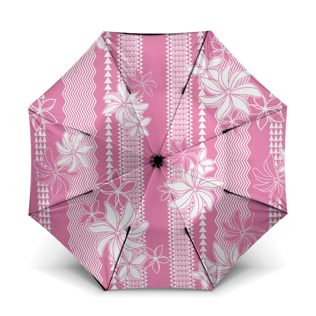 Hawaii Kakau Tribal Umbrella With Pink Tiare