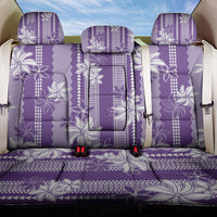 Hawaii Kakau Tribal Back Car Seat Cover With Purple Tiare