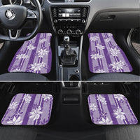 Hawaii Kakau Tribal Car Mats With Purple Tiare