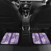 Hawaii Kakau Tribal Car Mats With Purple Tiare