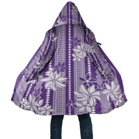 Hawaii Kakau Tribal Cloak With Purple Tiare