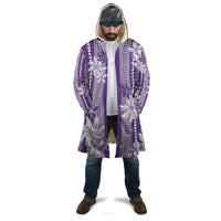Hawaii Kakau Tribal Cloak With Purple Tiare