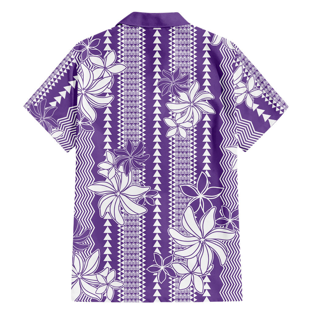 Hawaii Kakau Tribal Hawaiian Shirt With Purple Tiare