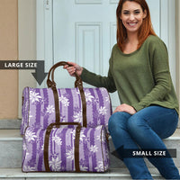 Hawaii Kakau Tribal Travel Bag With Purple Tiare