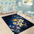 Hawaii Honu Area Rug Polynesian Curves Plumeria - Polynesian Pride