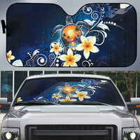 Hawaii Honu Auto Sun Shade Polynesian Curves Plumeria - Polynesian Pride