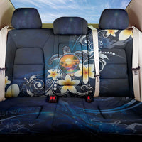 Hawaii Honu Back Car Seat Cover Polynesian Curves Plumeria LT05 One Size Navy - Polynesian Pride