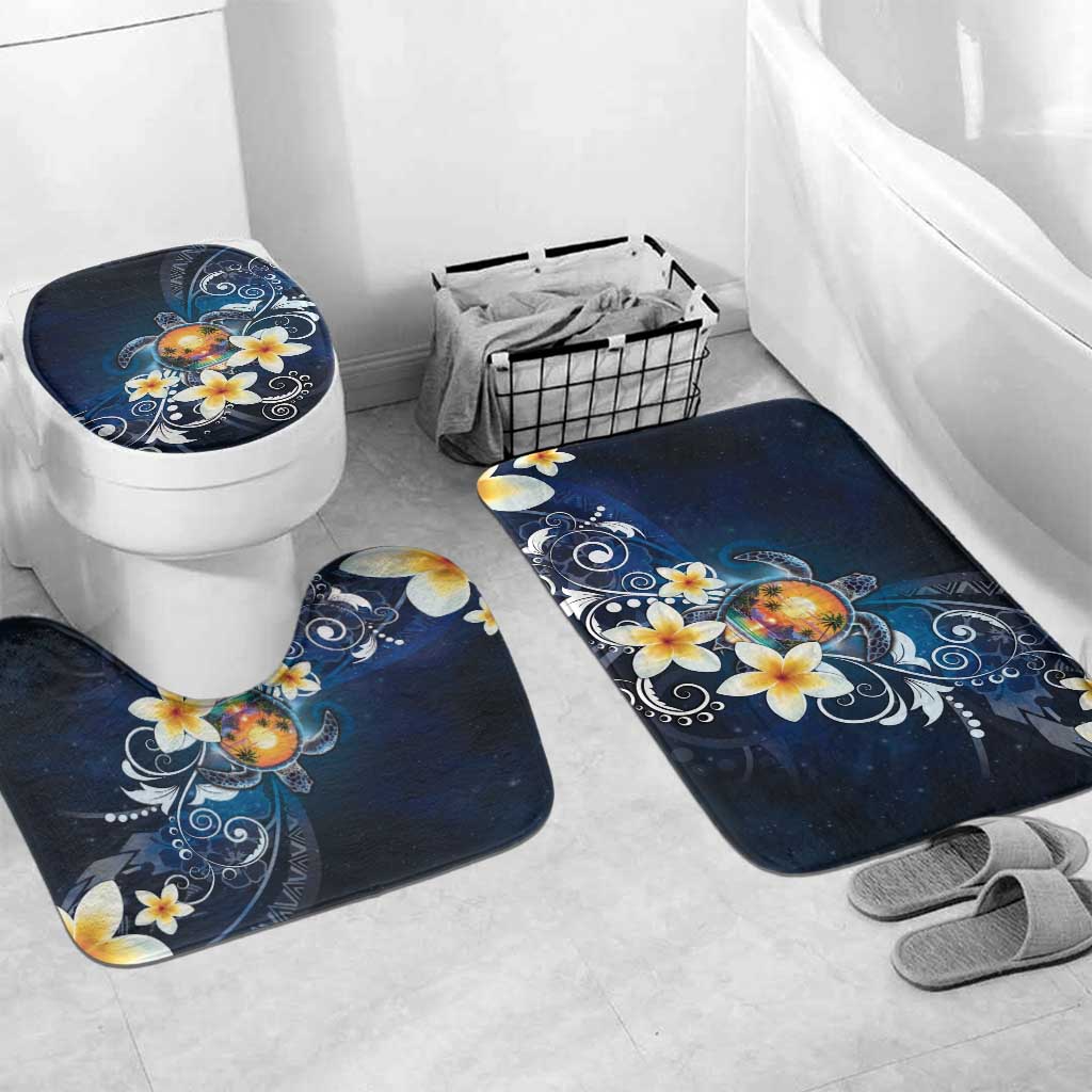 Hawaii Honu Bathroom Set Polynesian Curves Plumeria - Polynesian Pride
