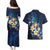 Hawaii Honu Couples Matching Puletasi and Hawaiian Shirt Polynesian Curves Plumeria - Polynesian Pride