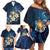 Hawaii Honu Family Matching Off Shoulder Short Dress and Hawaiian Shirt Polynesian Curves Plumeria - Polynesian Pride