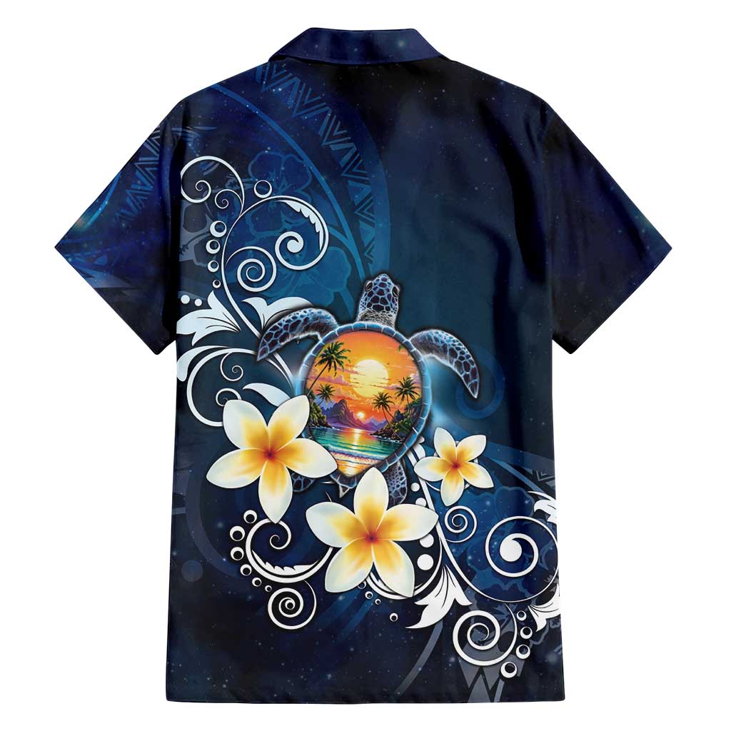 Hawaii Honu Family Matching Off Shoulder Short Dress and Hawaiian Shirt Polynesian Curves Plumeria - Polynesian Pride