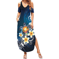 Hawaii Honu Family Matching Summer Maxi Dress and Hawaiian Shirt Polynesian Curves Plumeria - Polynesian Pride