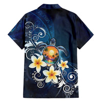 Hawaii Honu Family Matching Tank Maxi Dress and Hawaiian Shirt Polynesian Curves Plumeria - Polynesian Pride