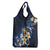 Hawaii Honu Grocery Bag Polynesian Curves Plumeria - Polynesian Pride