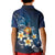Hawaii Honu Kid Polo Shirt Polynesian Curves Plumeria - Polynesian Pride