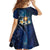 Hawaii Honu Kid Short Sleeve Dress Polynesian Curves Plumeria - Polynesian Pride