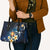 Hawaii Honu Leather Bag Polynesian Curves Plumeria - Polynesian Pride