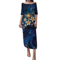 Hawaii Honu Puletasi Polynesian Curves Plumeria - Polynesian Pride