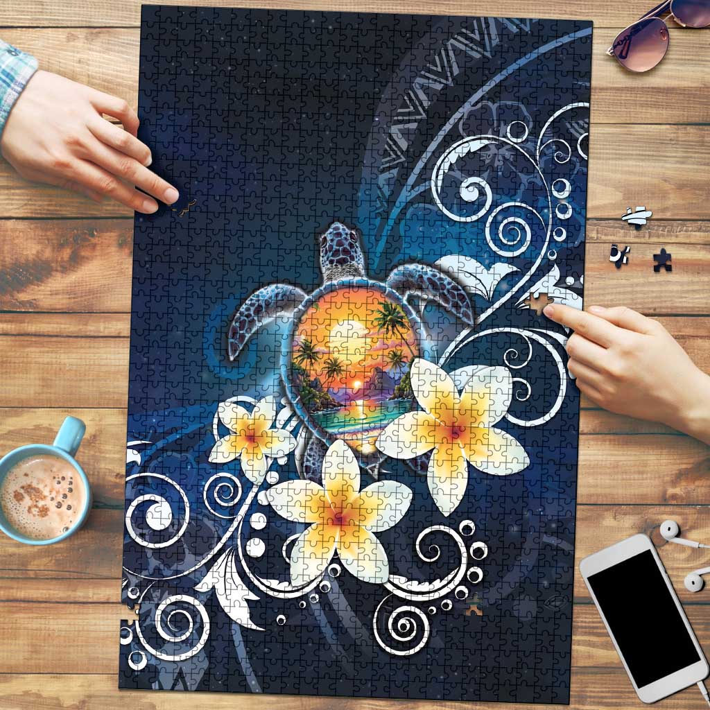 Hawaii Honu Puzzle Polynesian Curves Plumeria - Polynesian Pride