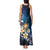 Hawaii Honu Tank Maxi Dress Polynesian Curves Plumeria - Polynesian Pride