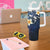 Hawaii Honu Tumbler With Handle Polynesian Curves Plumeria - Polynesian Pride