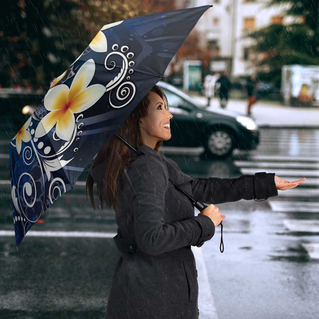 Hawaii Honu Umbrella Polynesian Curves Plumeria - Polynesian Pride