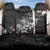 Hawaii Honu Back Car Seat Cover Polynesian Curves Plumeria Grayscale - Polynesian Pride