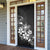 Hawaii Honu Door Cover Polynesian Curves Plumeria Grayscale - Polynesian Pride
