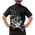 Hawaii Honu Family Matching Mermaid Dress and Hawaiian Shirt Polynesian Curves Plumeria Grayscale - Polynesian Pride