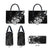 Hawaii Honu Leather Bag Polynesian Curves Plumeria Grayscale - Polynesian Pride