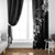 Hawaii Honu Window Curtain Polynesian Curves Plumeria Grayscale - Polynesian Pride