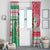 Hawaii Christmas Window Curtain Santa Claus Surf Mele Kalikimaka LT05 - Polynesian Pride
