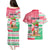 Personalized Hawaii Christmas Couples Matching Puletasi Dress and Hawaiian Shirt Santa Claus Surf Mele Kalikimaka LT05 - Polynesian Pride