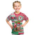Personalized Hawaii Christmas Kid T Shirt Santa Claus Surf Mele Kalikimaka LT05 Red - Polynesian Pride