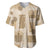 Vintage Lapita Baseball Jersey Iconic Double Face Pattern Beige