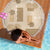 Vintage Lapita Beach Blanket Iconic Double Face Pattern Beige