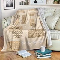 Vintage Lapita Blanket Iconic Double Face Pattern Beige