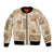 Vintage Lapita Bomber Jacket Iconic Double Face Pattern Beige