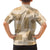 Vintage Lapita Family Matching Short Sleeve Bodycon Dress and Hawaiian Shirt Iconic Double Face Pattern Beige