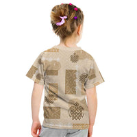 Vintage Lapita Kid T Shirt Iconic Double Face Pattern Beige