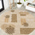 Vintage Lapita Round Carpet Iconic Double Face Pattern Beige