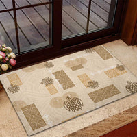 Vintage Lapita Rubber Doormat Iconic Double Face Pattern Beige