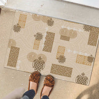 Vintage Lapita Rubber Doormat Iconic Double Face Pattern Beige