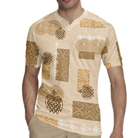 Vintage Lapita Rugby Jersey Iconic Double Face Pattern Beige